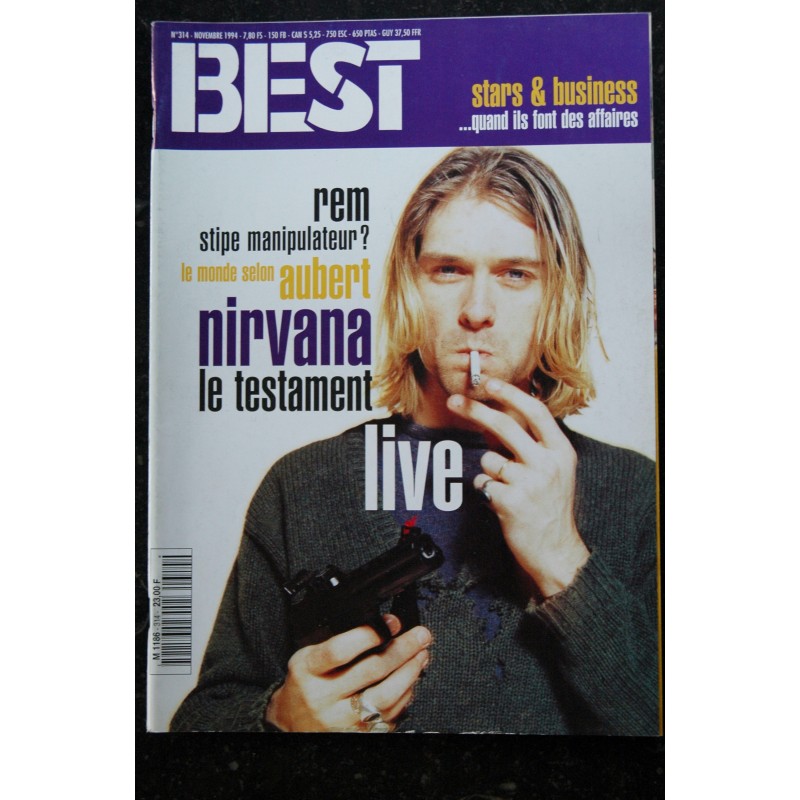 BEST 314  nov. 1994  NIRVANA  Aubert  REM  Stipe  Higelin  Jungle Jeff Buckley