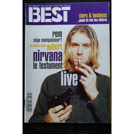 BEST 314  nov. 1994  NIRVANA  Aubert  REM  Stipe  Higelin  Jungle Jeff Buckley