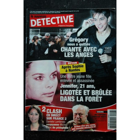 Le nouveau DETECTIVE  n° 1286  -  9 mai 2007  - Grégory Lemarchal Cover + 3 p.