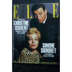 ELLE 2075  14 octobre 1985  Simone Signoret Cover + 16 p. - Christine Ockrent Philippe Noiret - 196 p. Fashion Vintage