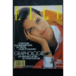 ELLE 2182   2 nov. 1987  Carole Bouquet Cover + 6 p. - Jacques Dutronc - Jeanne Moreau - 144 p. Fashion Vintage