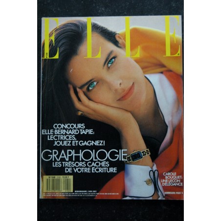ELLE 2182 2 nov. 1987 Carole Bouquet Cover + 6 p. - Jacques Dutronc - Jeanne Moreau - 144 p. Fashion Vintage ELLE 2182 2 nov. 1987 Carole Bouquet Cover + 6 p. - Jacques Dutronc - Jeanne Moreau - 144 p. Fashion Vintage