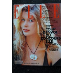 ELLE 2322   9 juillet 1990  Claudia Schiffer Cover  - Victoria Abril - Almodovar - la ligne body-jean - 128 p. Fashion Vintage
