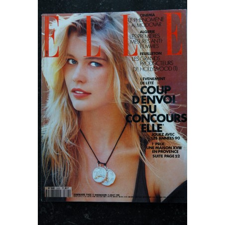 ELLE 2322 9 juillet 1990 Claudia Schiffer Cover - Victoria Abril - Almodovar - la ligne body-jean - 128 p. Fashion Vintage ELLE 2322 9 juillet 1990 Claudia Schiffer Cover - Victoria Abril - Almodovar - la ligne body-jean - 128 p. Fashion Vintage