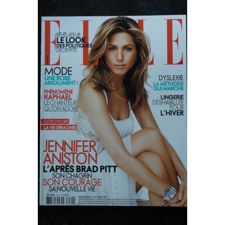 ELLE 3122 31 octobre 2005 Jennifer Aniston Cover + 6 p. - Raphael - Kirsten Dunst - G. Pailhas - 194 pages - Fashion Vintage ELLE 3122 31 octobre 2005 Jennifer Aniston Cover + 6 p. - Raphael - Kirsten Dunst - G. Pailhas - 194 pages - Fashion Vintage