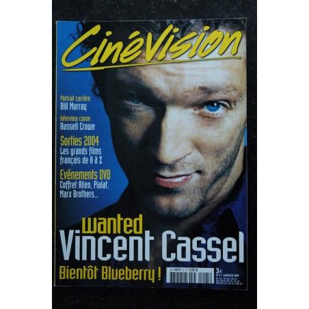 CinéVision n° 5 Janvier 2004 - Vincent Cassel - Bill Murray - Russell Crowe - les films 2004