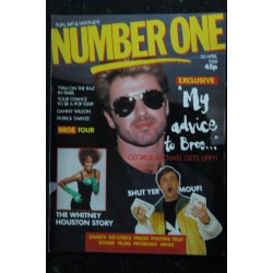 NUMBER ONE issue 254 -  30 avril 1988  Whitney Houston - George Michael - Patrick Swayze - Bruce Willis