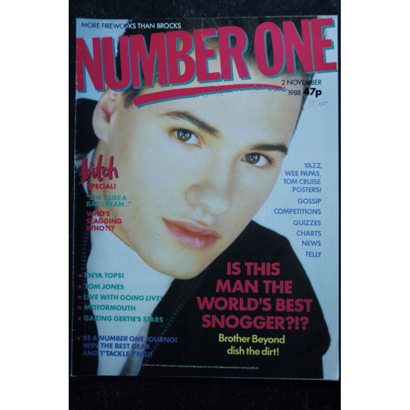 NUMBER ONE issue 281 -   2 nov. 1988  Yazz - Tom cruise - Going Live - Brother Beyond