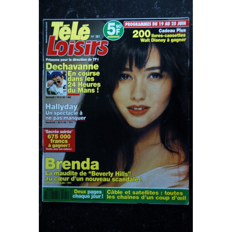 TELE LOISIRS 381 Brenda Beverly Hills Cover + 2 p. - Dechavanne - Hallyday - 1993 06