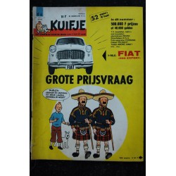 LE JOURNAL DE TINTIN 7 15 FEVRIER 1961 COUVERTURE TINTIN HERGE FIAT 1100