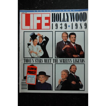 LIFE  1989 04  Hollywood 1939 - 1989 - Clark Gable - Milos Forman - Sherry Lansing - Batman - Paul Newman - Garbo - 126 pages