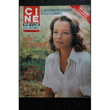 CINE REVUE 1981 n° 33  Romy Schneider Cover + 4 p. - Annie Girardot - Anita Ekberg - Patrick Duffy