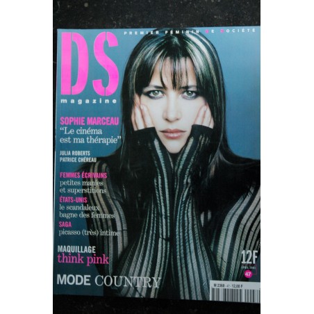 DS MAGAZINE 47 - avril 2001 Sophie Marceau Cover + 8 p. - Julia roberts - Patrice Chéreau - Les roms du Kosovo - 170 pages