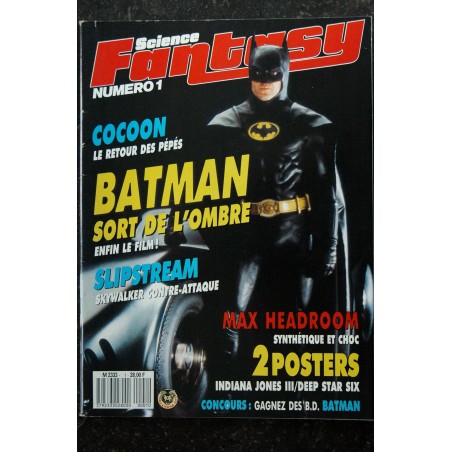 Science Fantasy  n° 1  Batman sort de l'ombre - Cocoon - Slipstream - MaxHeadroom + Posters - 64 p.
