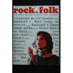 ROCK & FOLK 051 1971 AVRIL COVER MIKE JAGGER NEIL YOUNG JAMES BROWN MILES DAVIS JONH MAYALL