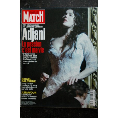 PARIS MATCH N° 2684  Isabelle ADJANI cover + 6 p. - Aznavour - Laetitia Casta 4 p. - J. Lopez - 130 p. - 2000 11 02