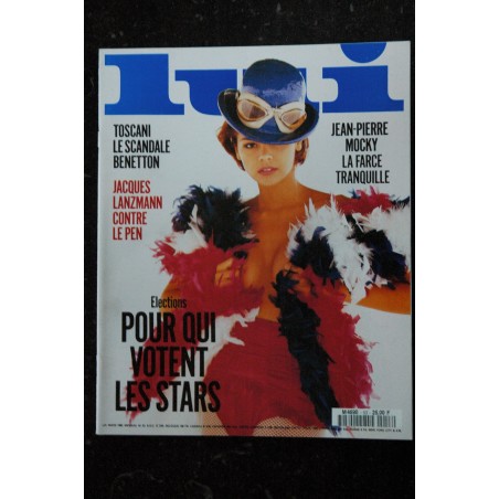 LUI 053 MARS 1992 INTERVIEW JEAN-PIERRE MOCKY BENETTON OLIVIER TOSCANI J.P. MOCKY WOLINSKI CHARME JUMINER LENNARD