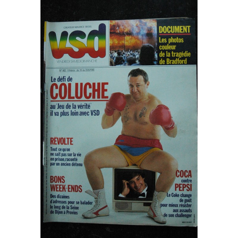 VSD 399 AVRIL 1985 COVER COLUCHE + INTERVIES HARRISON FORD WITNESS