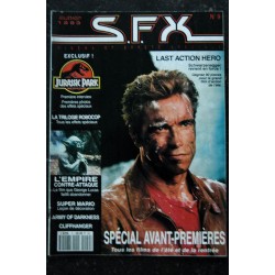 SFX  9  SCHWARZENEGGER - Jurassic Park - Robocop - Cliffhanger  - 48 pages - 1993 07