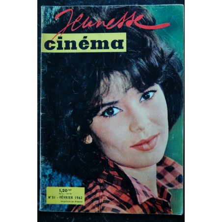 Jeunesse Cinéma  51  Marie José Nat Sacha Distel Brigitte Bardot Elvis Presley Johnny Hallyday Claude Brasseur  - 1962 02