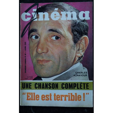 Jeunesse Cinéma  65 1963 04 Aznavour Johnny Long Chris Sylvie G. Hamilton Romy JC Päscal J Charrier D Saval