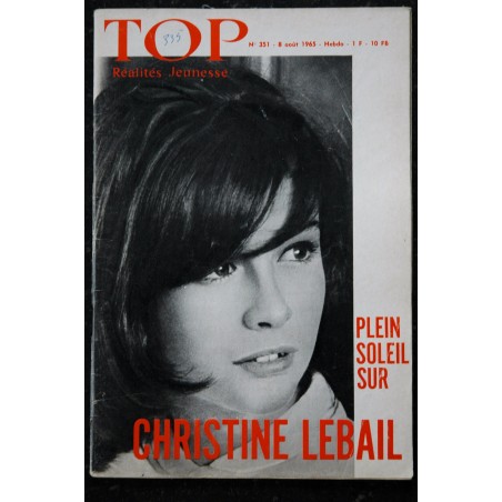 TOP Réalités Jeunesse 351 - 1965 08 Christine LEBAIL - Françoise Borie - Goldfinger - Jean Topart - René Clair TOP Réalités Jeunesse 351 - 1965 08 Christine LEBAIL - Françoise Borie - Goldfinger - Jean Topart - René Clair