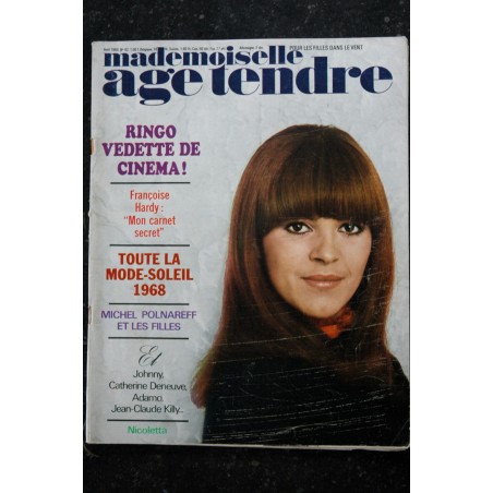 mademoiselle age tendre n° 42 1968 04 NICOLETTA Ringo Françoise Hardy Polnareff Johnny Adamo Killy Deneuve mademoiselle age tendre n° 42 1968 04 NICOLETTA Ringo Françoise Hardy Polnareff Johnny Adamo Killy Deneuve