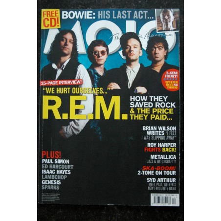 MOJO 4 Music Magazine 277 R.E.M. Bowie Paul Somon Ed Harcourt Genesis Brian Wilson Roy Harper Metallica Ska-Boom - 2016 12 MOJO 4 Music Magazine 277 R.E.M. Bowie Paul Somon Ed Harcourt Genesis Brian Wilson Roy Harper Metallica Ska-Boom - 2016 12