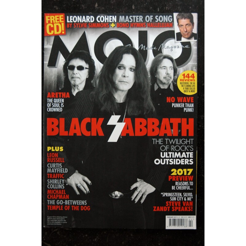 MOJO 4 Music Magazine  279  BLACK SABBATH Léonard Cohen L. Russell Traffic Michael Chapman No Wave Ultimate Outsiders - 2017 02