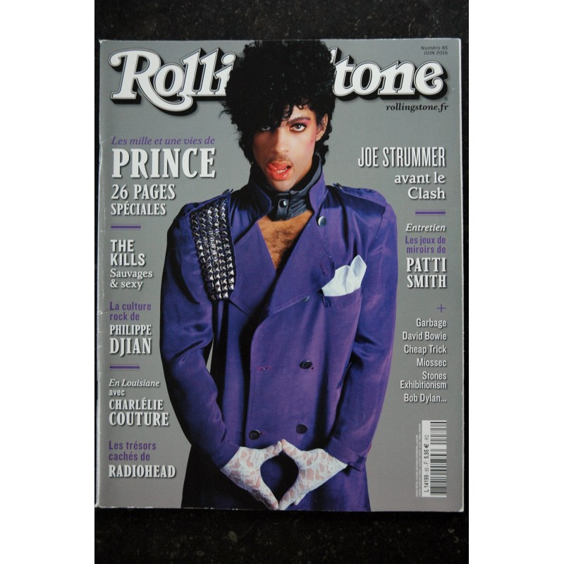 ROLLING STONE L 14199  85  PRINCE Cover + 26 p. - The Kills P. Djian Charlélie Couture  Joe Strummer Clash Patti Smith - 2016 06