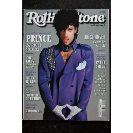 ROLLING STONE L 14199  85  PRINCE Cover + 26 p. - The Kills P. Djian Charlélie Couture  Joe Strummer Clash Patti Smith - 2016 06