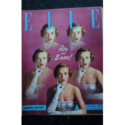 ELLE   249  13 nov. 1950 - Jupe de tulle blanc CARVEN - Danièle Delorme - Elle 5 ans - 56 pages FASHION VINTAGE