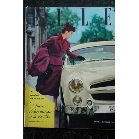 ELLE   358   6 oct 1952 - Tailleur Dior et Comète - Velours cotelé - Marinière express - 64 pages FASHION VINTAGE