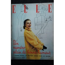 ELLE   373  19 janv. 1953 - Paletot en ratine Chevalier dessin Laverrerie - R Lamoureux J Marais - 52 pages FASHION VINTAGE