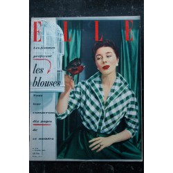 ELLE   375   2 fév. 1953 - Bettina en gaze aléoutienne écossaise - Les Blouses - Jacques Fath - 52 pages FASHION VINTAGE