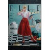 ELLE   378  23 fév. 1953 - Linon blanc et pékiné Jamiqua - Demi chapeau - Arts ménagers 1953  - 60 pages FASHION VINTAGE