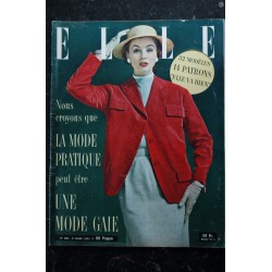 ELLE   380   9 mars 1953 - Veston velours cotelé - Tailleur Bettina - Le Procope Voltaire & Sartre  - 68 pages FASHION VINTAGE