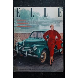 ELLE   408  28 sept. 1953 - tailleur-voiture Lanvin-Castillo & 4 CV 54 - Mme Auriol - Martingales  - 76 pages FASHION VINTAGE