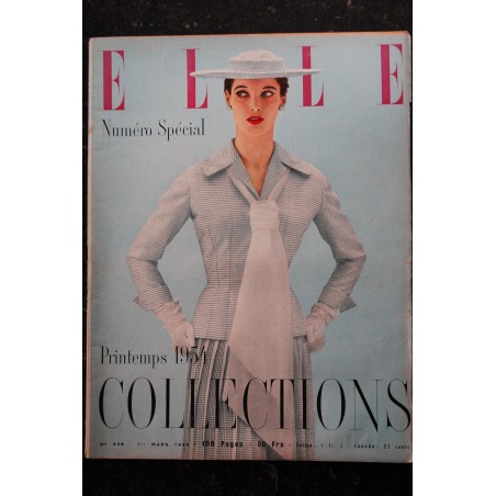 ELLE 429 1 mars 1954 - robe Jacques FATH - Printemps 54 - Geneviève Page Jacqueline Gauthier - 100 pages - FASHION VINTAGE ELLE 429 1 mars 1954 - robe Jacques FATH - Printemps 54 - Geneviève Page Jacqueline Gauthier - 100 pages - FASHION VINTAGE