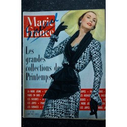 Marie France   327  -  5 mars 1951 - Robe Jacques FATH - 56 pages - FASHION VINTAGE