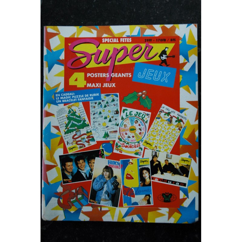 Super JEUX  n° 6 - 4 Posters géants 4 Maxi jeux Madonna Vanessa Paradis A-HA DuranDuran