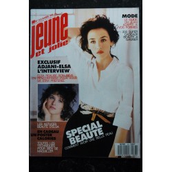 Jeune et Jolie   23   * 1989 04 *  ADJANI - ELSA l'interview Cover + 3 p. - Bernard Montiel - Spécial Beauté
