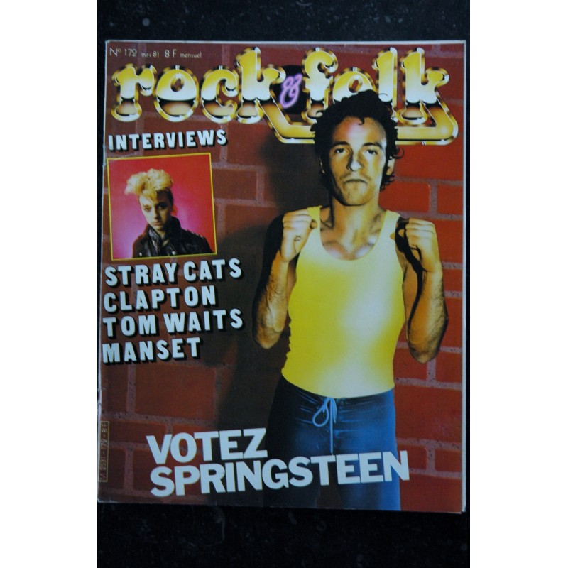 ROCK & FOLK 172 STRAY CATS CLAPTON TOM WAITS MANSET SPRINGSTEEN