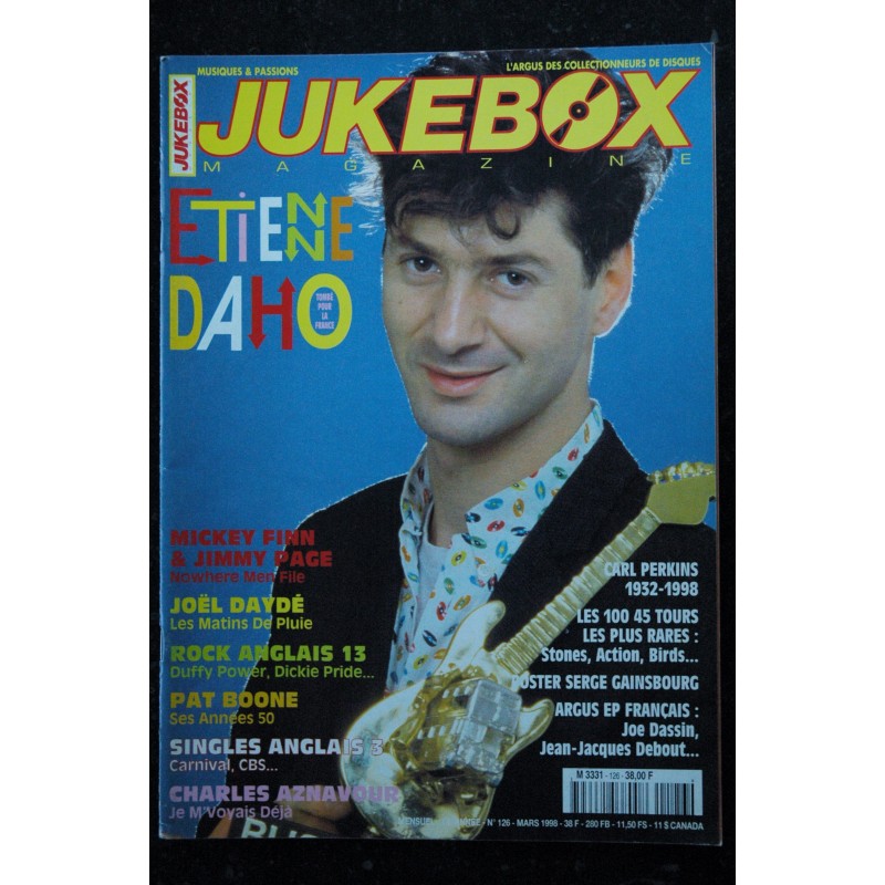 JUKEBOX 126  1998 03 - Etienne DAHO - Mickey Finn - Jimmy Page - Joel Daydé - Pat Boone - Aznavour - Duffy Power Dickie Pride