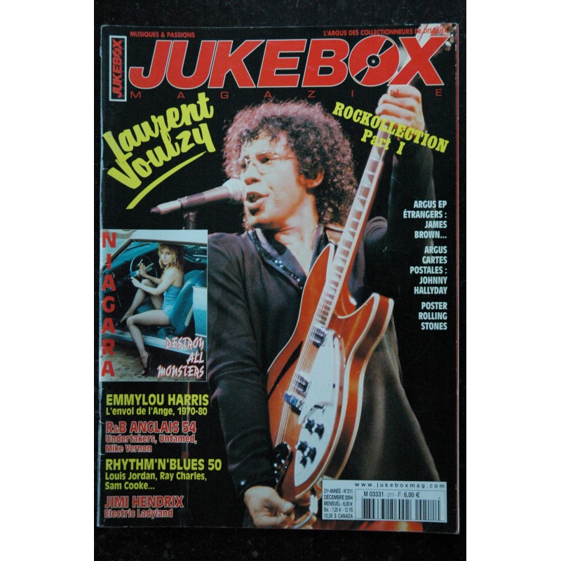 JUKEBOX 211  2004 12 - L. VOULZY - Niagara - Emmylou Harris - J Hendrix - Undertakers Untamed L Jordan Ray Charles S Cooke
