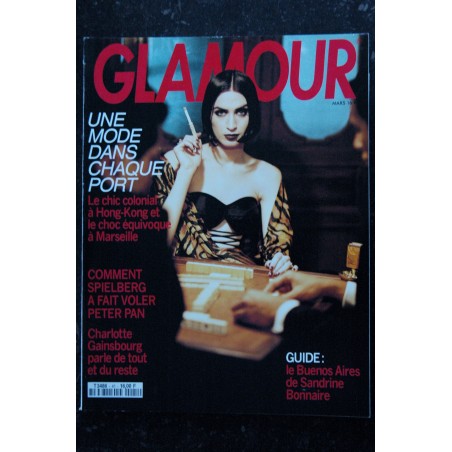 GLAMOUR 41 - Lee en Gaultier - Le chic à Hong-Kong - Le choc  à Marseille - Spielberg - C. Gainsbourg - 180 p. - 1992 03