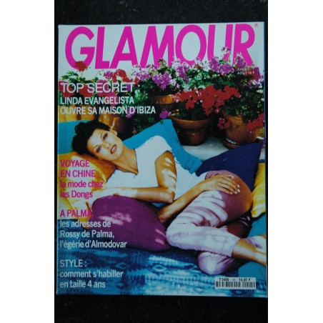 GLAMOUR 45 - Linda Evangelista en Jean Colonna - MC Soplaar - Rossy de Palma - la mode chez les Dongs  - 164 p. - 1992 07