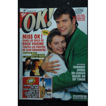 OK ! âge tendre 832 DEC 1991 Roch Voisine Patrick Bruel Christian Slater Richard Griego Béatrice Dalle Patricia Kaas