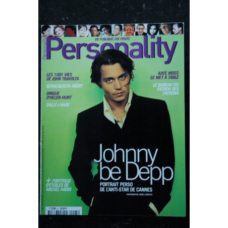 Personality  5  1998 05  Johnny DEPP John Travolta DALLE + NABE Kate MOSS Helen Hunt Benacquista Michel HADDI