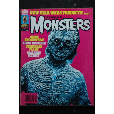Famous MONSTERS n° 143 - Alien Horrors ! - Starcrash Flash ! - Macabre Mummy ! - 76 p. - may 1978 Famous MONSTERS n° 143 - Alien Horrors ! - Starcrash Flash ! - Macabre Mummy ! - 76 p. - may 1978